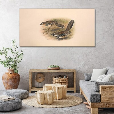 Schilderij op doek Vogels in een kwetsbare omgeving
