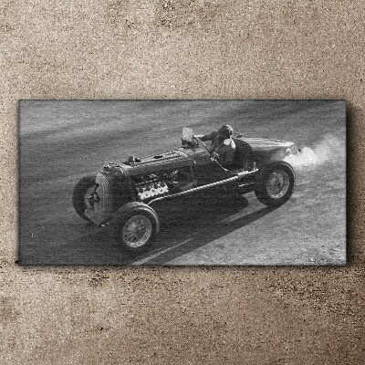 Canvas schilderij Een raceklassieker in actie