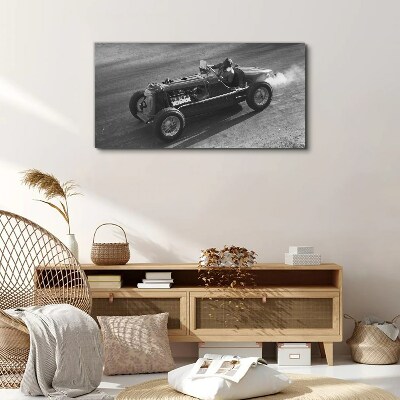 Canvas schilderij Een raceklassieker in actie
