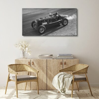 Canvas schilderij Een raceklassieker in actie