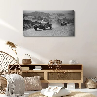 Schilderij op doek Racesensatie uit de jaren 50.