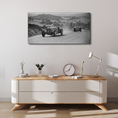 Schilderij op doek Racesensatie uit de jaren 50.