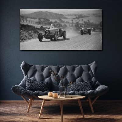 Schilderij op doek Racesensatie uit de jaren 50.