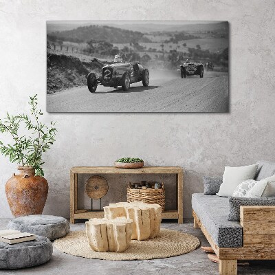 Schilderij op doek Racesensatie uit de jaren 50.