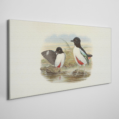 Canvas schilderij Vogels over het water