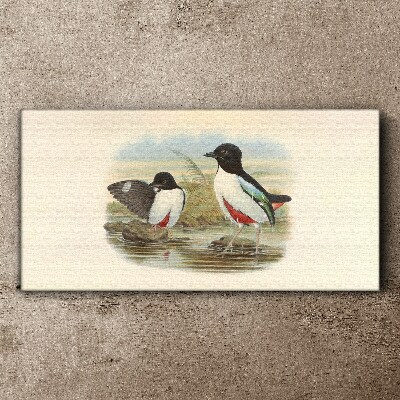 Canvas schilderij Vogels over het water