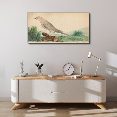 Foto op canvas Een vogel tegen de achtergrond van de natuur