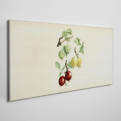 Schilderij op doek Fruit op een pastelachtergrond