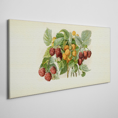 Schilderij op doek Fruitig boeket van frambozen en bramen