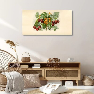 Schilderij op doek Fruitig boeket van frambozen en bramen