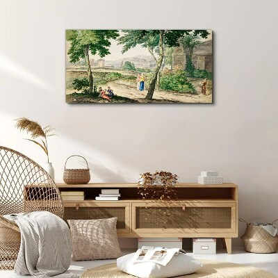 Canvas schilderij Een scène uit het oude leven