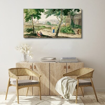 Canvas schilderij Een scène uit het oude leven