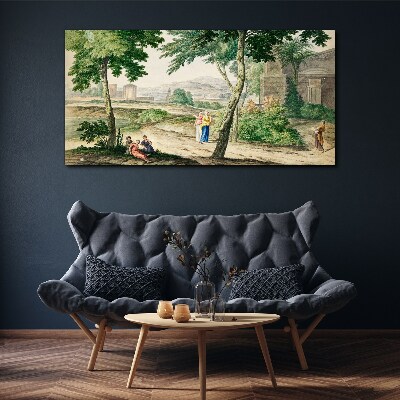 Canvas schilderij Een scène uit het oude leven