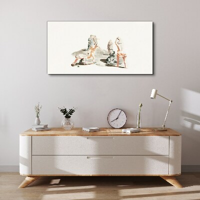 Canvas schilderij Mythologische scène in pasteltinten