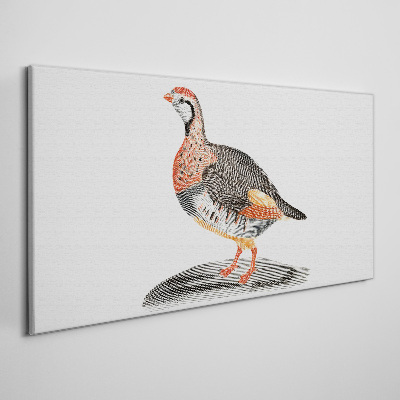 Schilderij op doek Vogelachtige elegantie in pastelkleuren