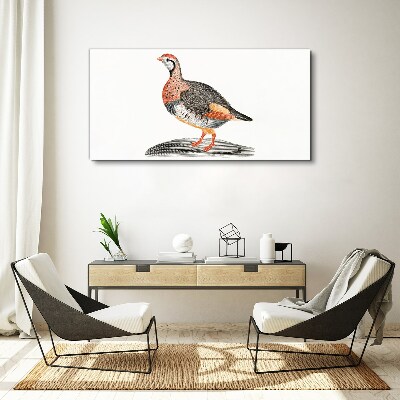 Schilderij op doek Vogelachtige elegantie in pastelkleuren