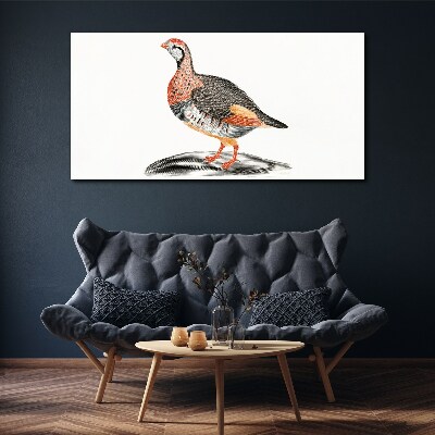 Schilderij op doek Vogelachtige elegantie in pastelkleuren