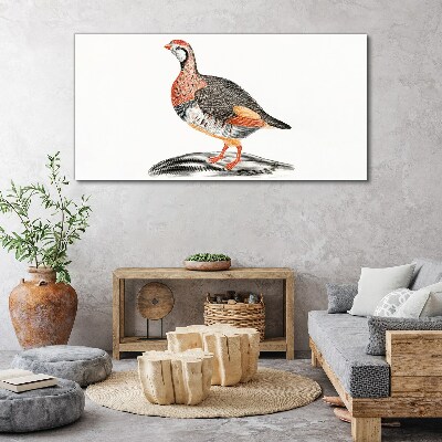 Schilderij op doek Vogelachtige elegantie in pastelkleuren
