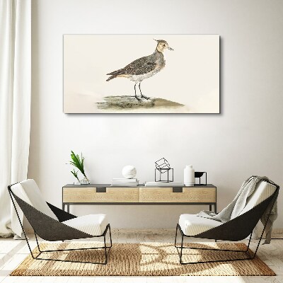 Schilderij op doek Een elegante vogel tegen een natuurlijke achtergrond
