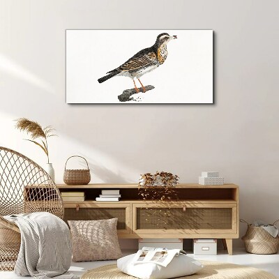 Foto op canvas Een vogel op een tak