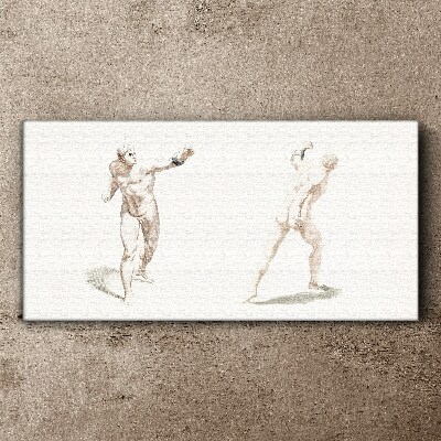 Schilderij op doek Beweging en expressie in de handeling