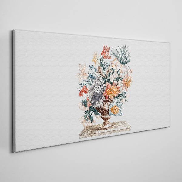Canvas schilderij Bloemstuk in een vaas