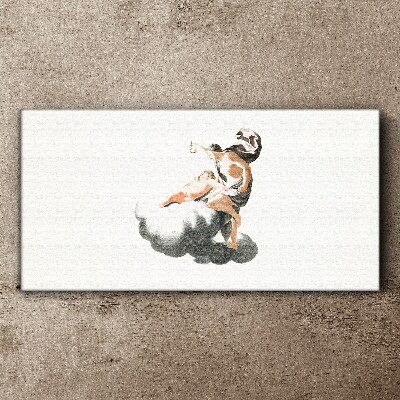 Schilderij op doek Figuur op een wolk