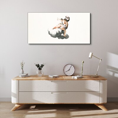 Schilderij op doek Figuur op een wolk