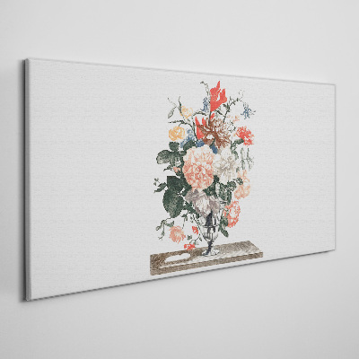 Canvas schilderij Bloemstuk in een vaas