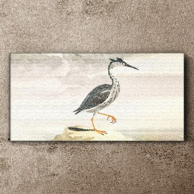 Foto op canvas Een trekvogel tegen de achtergrond van de natuur