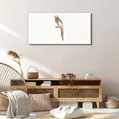 Schilderij op doek Een vogel op een tak