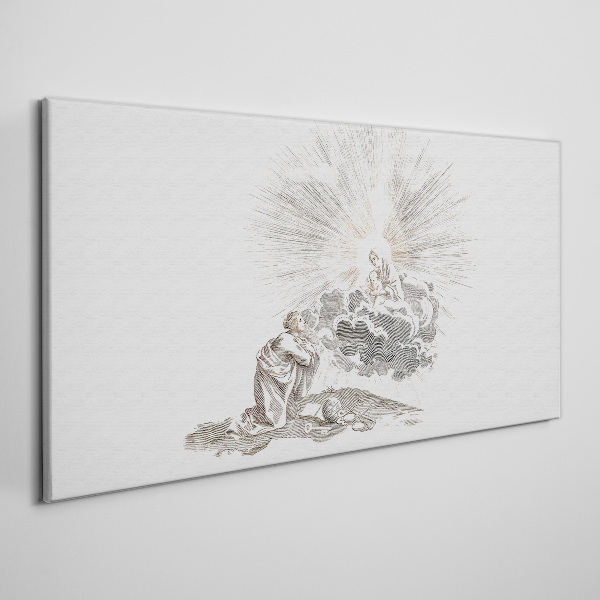 Schilderij op doek Gebed in het aangezicht van de Goddelijkheid