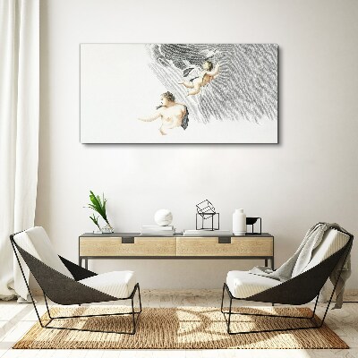 Foto op canvas Engelen in de wolken