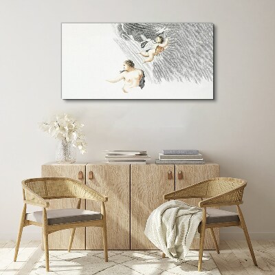 Foto op canvas Engelen in de wolken