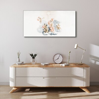 Canvas schilderij Engelen in de wolken