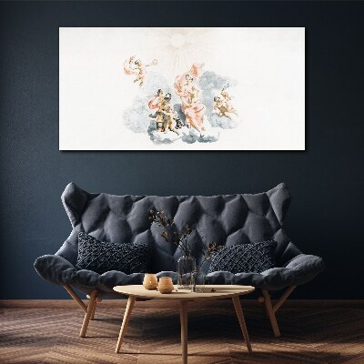 Canvas schilderij Engelen in de wolken