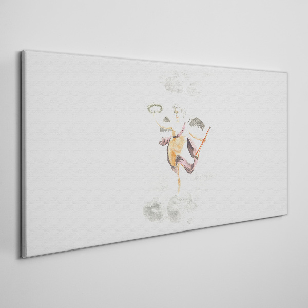 Schilderij op doek Engel met een krans