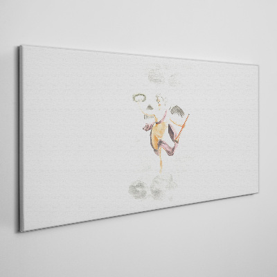 Schilderij op doek Engel met een krans