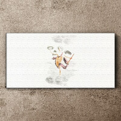 Schilderij op doek Engel met een krans