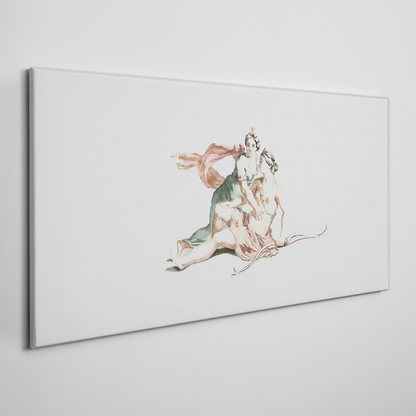 Canvas schilderij Mythologische scène met vrouwenfiguren