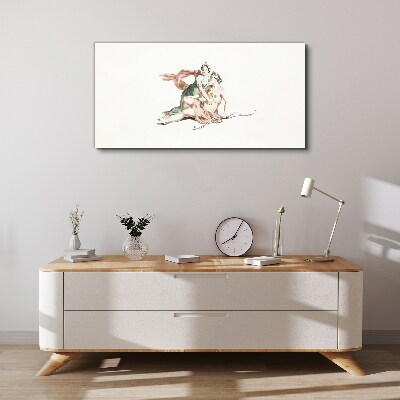 Canvas schilderij Mythologische scène met vrouwenfiguren