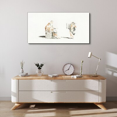 Foto op canvas Dialoog tussen wijze mannen