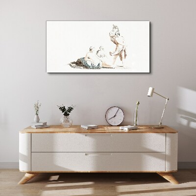 Canvas schilderij Een scène uit het artistieke leven