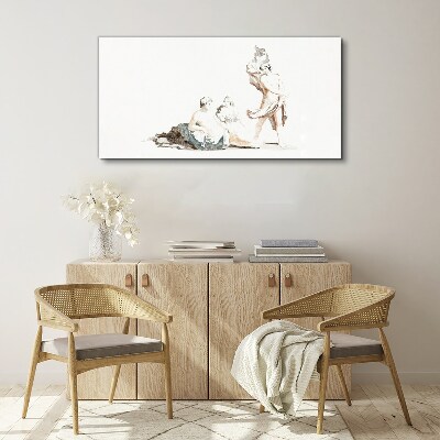 Canvas schilderij Een scène uit het artistieke leven