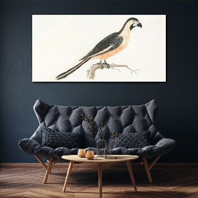 Foto op canvas Een vogel op een tak