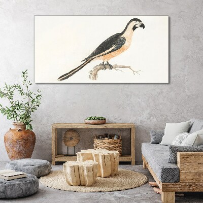 Foto op canvas Een vogel op een tak