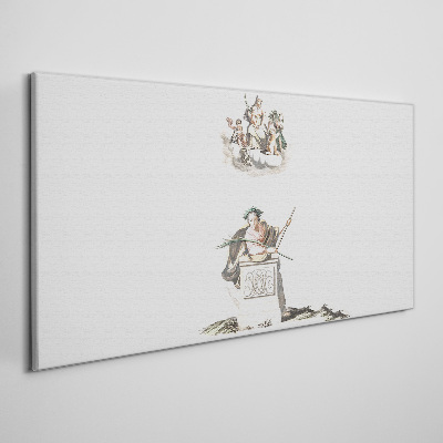 Canvas schilderij Mythologische inspiraties in pasteltinten