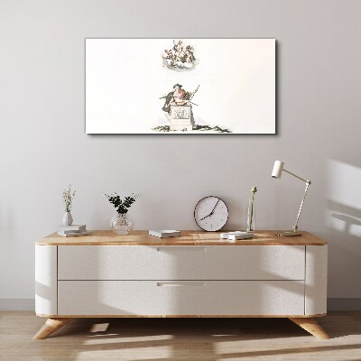 Canvas schilderij Mythologische inspiraties in pasteltinten