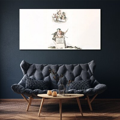 Canvas schilderij Mythologische inspiraties in pasteltinten