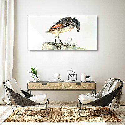 Foto op canvas Een vogel tegen een natuurlijke achtergrond